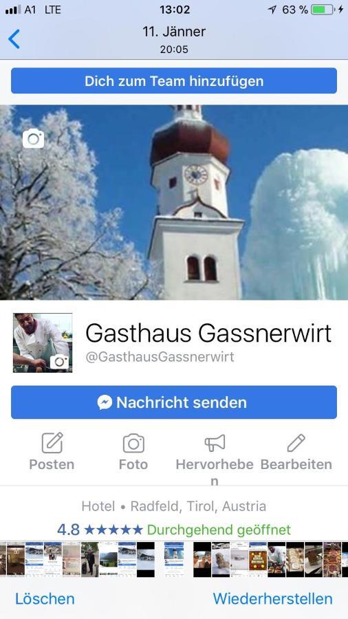 Hotel Gassnerwirt Radfeld Exteriér fotografie